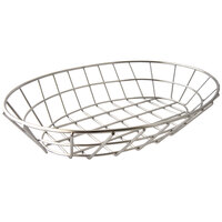 Clipper Mill by GET 4-84418 12 inch x 8 1/2 inch Stainless Steel Oval Grid Basket