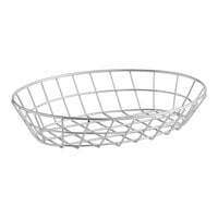 Clipper Mill by GET 4-84418 12" x 8 1/2" Stainless Steel Oval Grid Basket