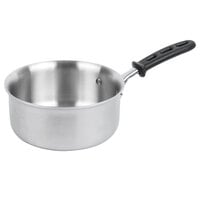 Vollrath 77740 Tribute 2.5 Qt. Tri-ply Stainless Steel Sauce Pan with with TriVent Black Silicone Handle