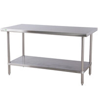Regency Spec Line 24 inch x 60 inch 14 Gauge Stainless Steel Commercial Work Table with Undershelf
