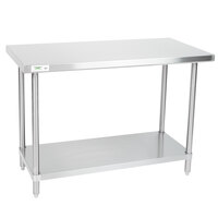 Regency Spec Line 24 inch x 48 inch 14 Gauge Stainless Steel Commercial Work Table with Undershelf