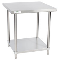 Regency Spec Line 30 inch x 30 inch 14 Gauge Stainless Steel Commercial Work Table with Undershelf