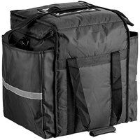 ServIt Heavy-Duty Insulated Food Delivery Bag with Cambro 22 Qt. Container & Lid and Microcore 40 oz. Hot / Cold Pack