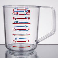 Rubbermaid FG321000CLR Bouncer 1 Cup Clear Polycarbonate Plastic Measuring Cup