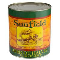 #10 Can Peeled Apricot Halves in Light Syrup - 6/Case