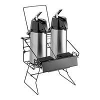 Choice 3-Piece Airpot Merchandising Rack Set with Rack and (2) 2.2 Liter Glass Lined Airpots