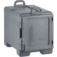 Cambro UPC300615 Ultra Pan Carrier® Charcoal Gray Front Loading Insulated Food Pan Carrier - 4 Full-Size Pan Max Capacity