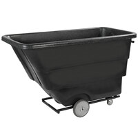 Continental 5833BK 800-lb Capacity Case of 1 Standard Duty 1.1 Cubic Yard Tilt Truck with Roller Bearings and Casters 72-1/2 Length x 33-1/2 Width x 39-1/2 Height Black