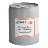 Noble Chemical 5 Gallon / 640 oz. Orange Peel Citrus Concentrated Solvent Cleaner