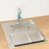 Regency Stainless Steel Water Station with Ice Bin - 21 inch x 18 inch