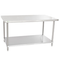 Regency Spec Line 36 inch x 60 inch 14 Gauge Stainless Steel Commercial Work Table with Undershelf