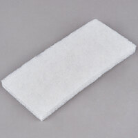 3M 8440 Doodlebug 10 inch x 4 5/8 inch White Cleaning Pad - 5/Pack