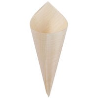 Tablecraft BAMDCN6 3 oz. Small Wooden Disposable Serving Cone - 50/Pack