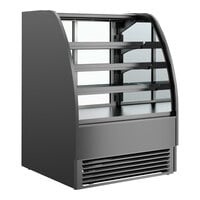 Structural Concepts HMG3953R Harmony 38 3/4" Black Curved Glass Refrigerated Bakery Display Case