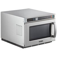 Solwave Space Saver Stainless Steel Heavy-Duty Commercial Microwave with USB Port - 208/240V, 2100W