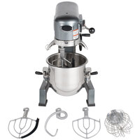 Avantco MX10WFB 10 Qt. Planetary Stand Mixer with Guard, Standard Accessories & Flexible Silicone Blade Beater - 120V, 3/4 hp