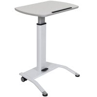 Luxor LX-PNADJ-WH 25 1/2 inch Pneumatic Adjustable Height Lectern