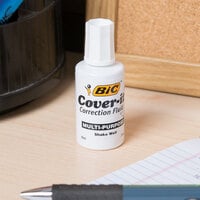 Bic WOC12DZ Wite-Out Cover-it Corrective Fluid 20 mL Bottle - 12/Pack