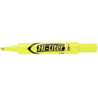 Avery® 24000 Hi-Liter® Fluorescent Yellow Chisel Tip Desk Style Highlighter - 12/Pack
