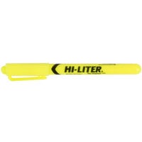 Avery® 23591 Hi-Liter® Fluorescent Yellow Chisel Tip Pen Style Highlighter - 12/Box