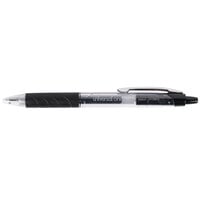 Universal One UNV39912 Black Medium Point 0.7mm Clear Retractable Rollerball Gel Pen - 12/Pack