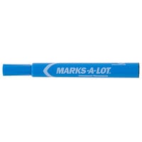Avery® 8886 Marks-A-Lot Large Blue Chisel Tip Desk Style Permanent Marker - 12/Pack