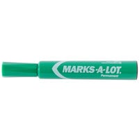 Avery® 7885 Marks-A-Lot Regular Green Chisel Tip Desk Style Permanent Marker - 12/Pack