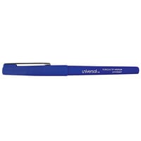 Universal One UNV50501 Blue Medium Point 0.7mm Rollerball Porous Tip Stick Pen - 12/Pack