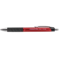 Universal One UNV15542 Advanced Ink Red Medium Point 1mm Retractable Ballpoint Pen - 12/Pack