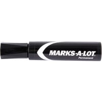 Avery 24148 Marks-A-Lot Jumbo Black Chisel Tip Desk Style Permanent Marker - 12/Pack
