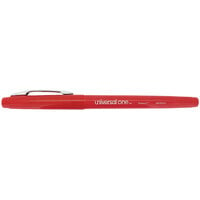 Universal One UNV50503 Red Medium Point 0.7mm Rollerball Porous Tip Stick Pen - 12/Pack