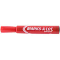 Avery® 7887 Marks-A-Lot Regular Red Chisel Tip Desk Style Permanent Marker - 12/Pack