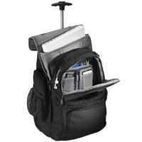 Samsonite 178961053 21 1/2 inch x 15 1/2 inch x 9 inch Black Top Loader Rolling Laptop Case / Backpack