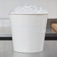 Lavex Lodging 10 lb. White Disposable Paper Ice Bucket - 25/Pack