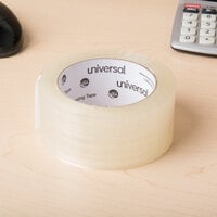 Universal One UNV66100 2 inch x 110 Yards Clear General Purpose Acrylic Box Sealing Tape   - 12/Pack