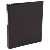 Avery 4301 Black Economy Non-View Binder with 1 inch Round Rings and Spine Label Holder