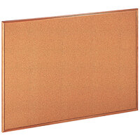 Universal UNV43604 36 inch x 48 inch Natural Cork Board with Oak Frame