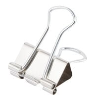 Universal UNV11240 3/8" Capacity Silver Small Binder Clip - 40/Pack