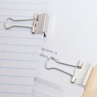 Universal UNV11240 3/8 inch Capacity Silver Small Binder Clip - 40/Pack