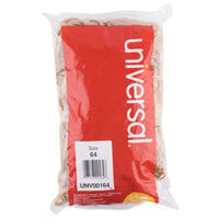 Universal UNV00164 3 1/2 inch x 1/4 inch Beige #64 Rubber Band, 1 lb. - 320/Bag