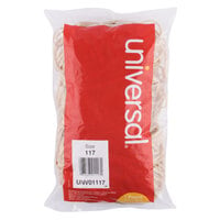 Universal UNV01117 7 inch x 1/8 inch Beige #117 Rubber Band, 1 lb. - 210/Bag