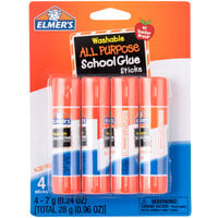 Elmer's E542 0.24 oz. Clear School Glue Stick   - 4/Pack