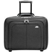 Samsonite 110211041 Business One 17 1/2 inch x 14 inch x 9 inch Black Top Loader Mobile Office Rolling Laptop Case / Business Case