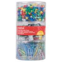 Universal UNV31203 Assorted Color Combo Clip and Push Pin Pack