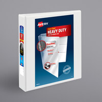 Avery® 5404 White Heavy-Duty Non-Stick View Binder with 1 1/2" Slant Rings