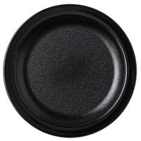 Carlisle PCD20603 Black 6 1/2 inch Polycarbonate Narrow Rim Plate - 48/Case