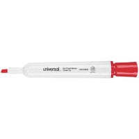 Universal UNV43652 Red Chisel Tip Desk Style Dry Erase Marker - 12/Pack