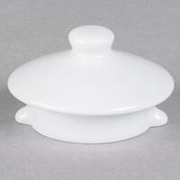 Tuxton GZP-102L TuxTrendz Bright White China Teapot Lid - 12/Case