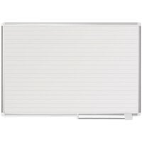 MasterVision MA0594830 48 inch x 36 inch White Ruled Dry Erase Planning Board