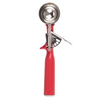 Vollrath 47153 #16 Round Stainless Steel Squeeze Handle Disher - 2 oz.